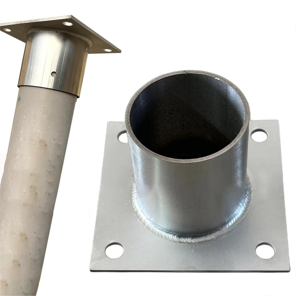Deck Post Base/Posts Brackets, Pergola Brackets Posts Base for Mailbox/Light Pole/Flag Pole/Holding Fence, Post Sleeve Surface Mount Kit, Heavy Duty(Dia 2.4 X 3.1IN(60 X 80MM),5 pcs)