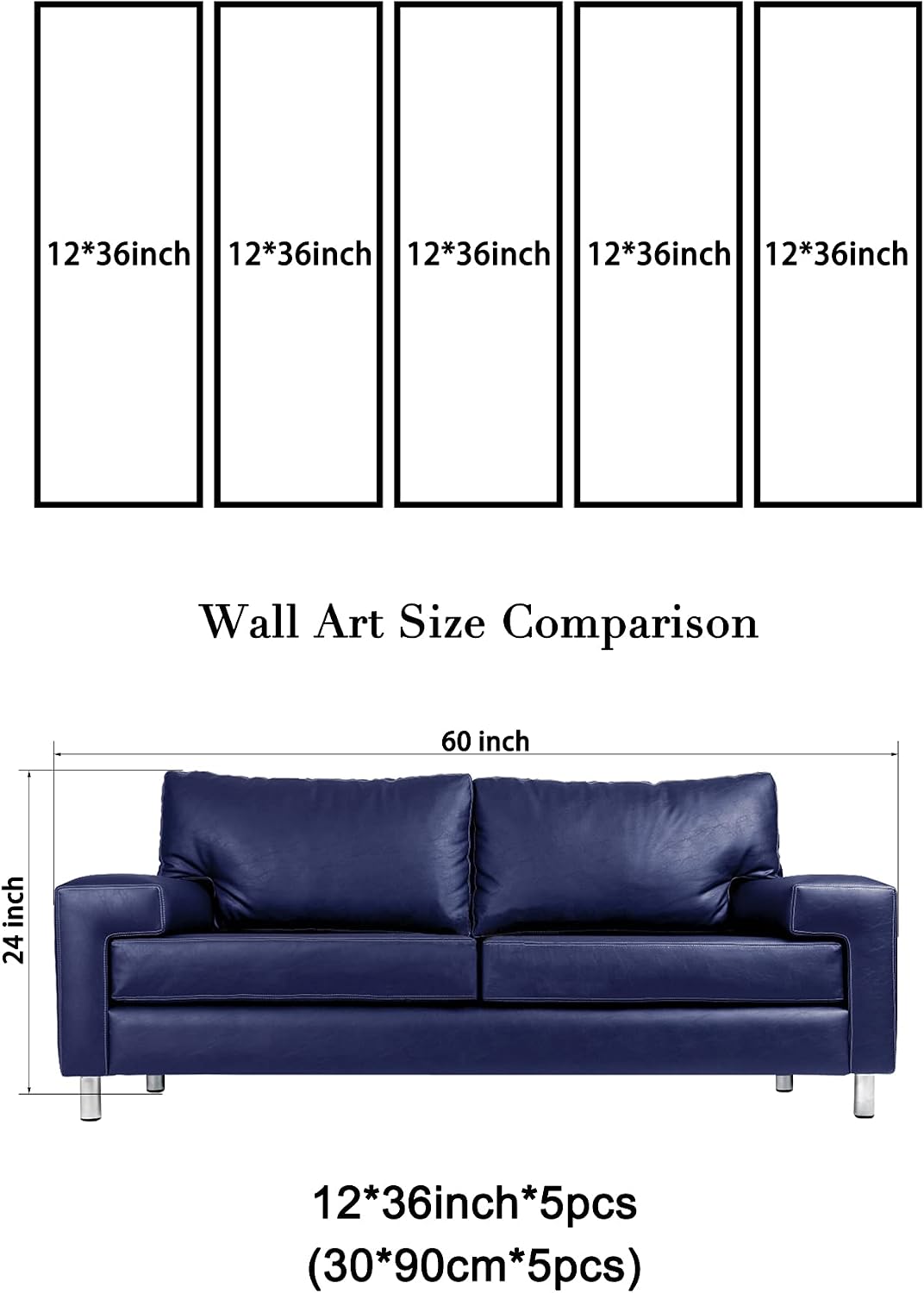 Wieco Art 5 Panels Abstract Heart Oil Paintings Reproduction on Canvas Wall Art Decor Ready to Hang for Home Office Decorations Extra Large Modern 100% Hand Made Contemporary Impressionist Artwork