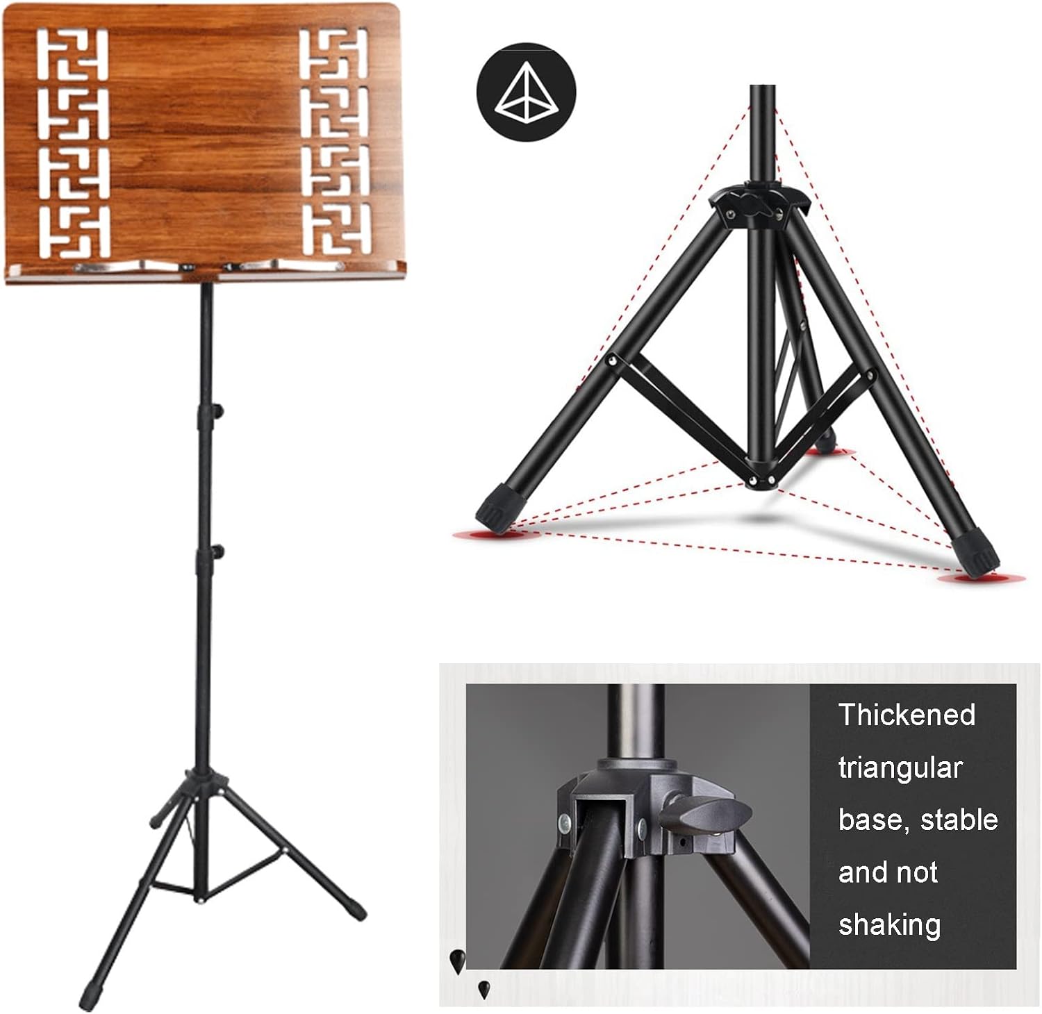 Reading Rest Holder, Multi-Use Folding Sheet Music Stand, Violin Music Stand, Height Adjustable, Suitable for Various Occasions, Flexible and Good Knob,