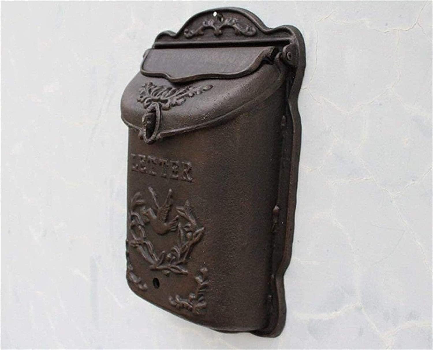 Suggestion Box Collection Box Ballot Box Outdoor Retro Vintage Mailboxes European Style Outside Aluminum Wall Mount Post Box Secure Mailbox (Color : #1)