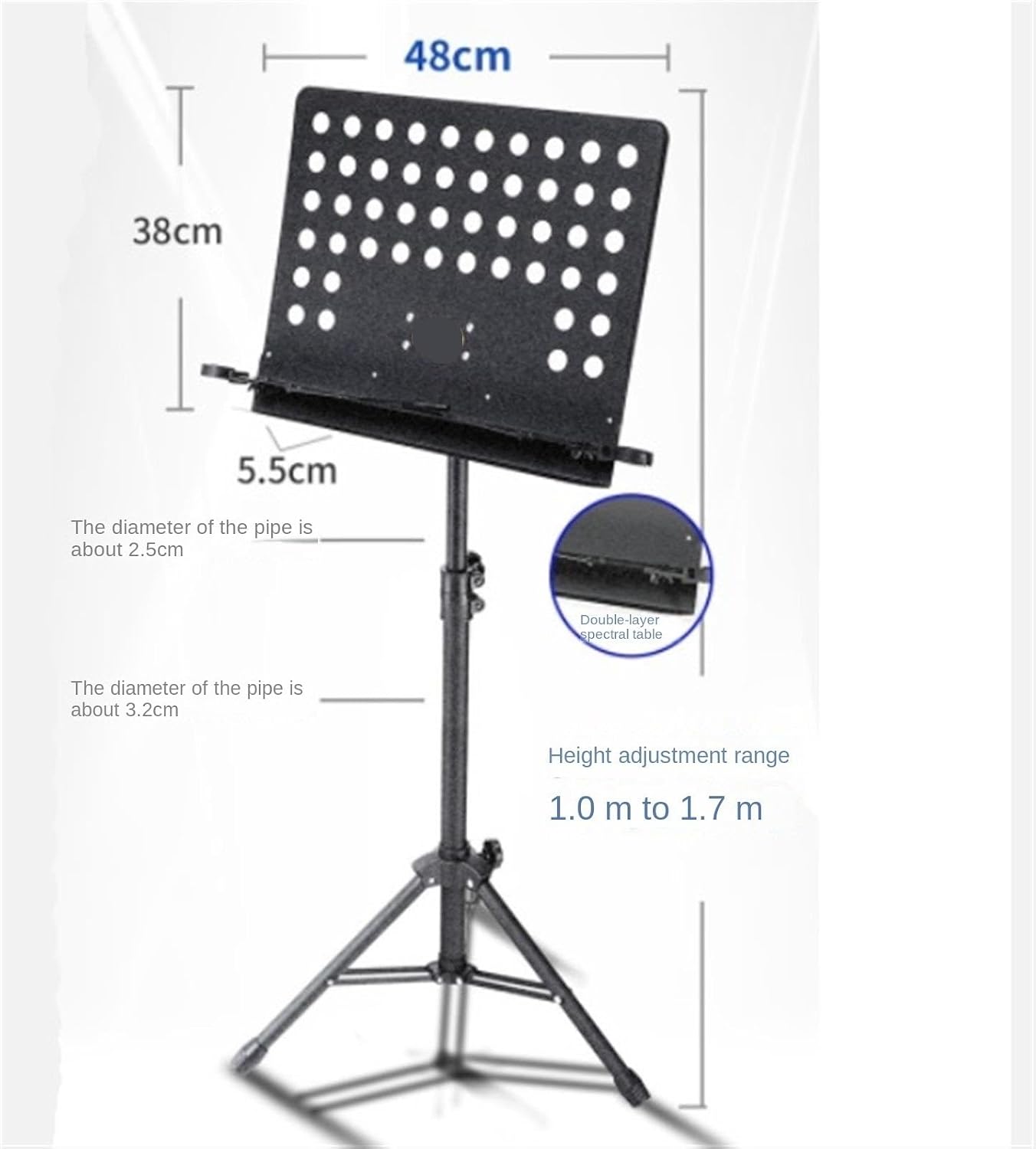 Music Stand Multifunctional Portable Foldable Music Stand Suitable for Guitar Violin Drum Sheet