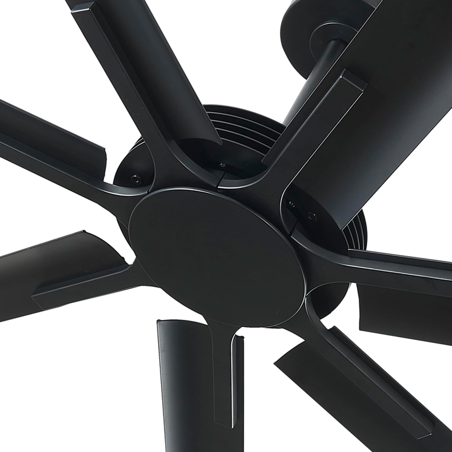 Industrial Ceiling Fans with Remote Control, 100 Inch Black Big Ceiling Fans without Lights for Living Room Shop Garage Bedroom Indoor Outdoor, 6-Speed Reversible DC Motor, Dimmable, 3CCT, Timer