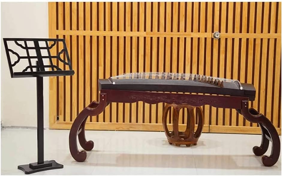 Music Stands Retro Solid Wood Music Holder Portable Sheet Music Stands for Guitar Guzheng Violin Book Stands Adjustable Angle,