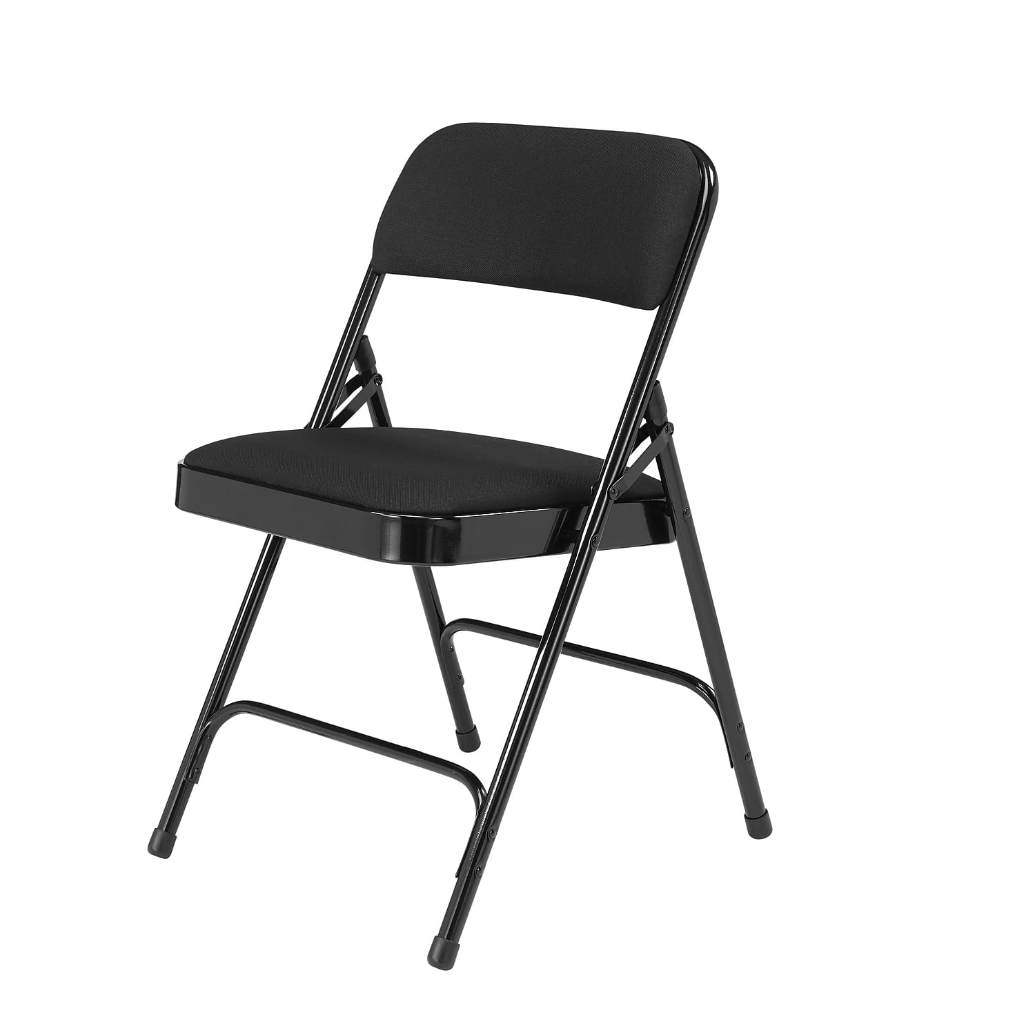 National Public Seating NPS 2200 Series Fabric Armless Premium Folding Chair, Midnight Black (2210/4)