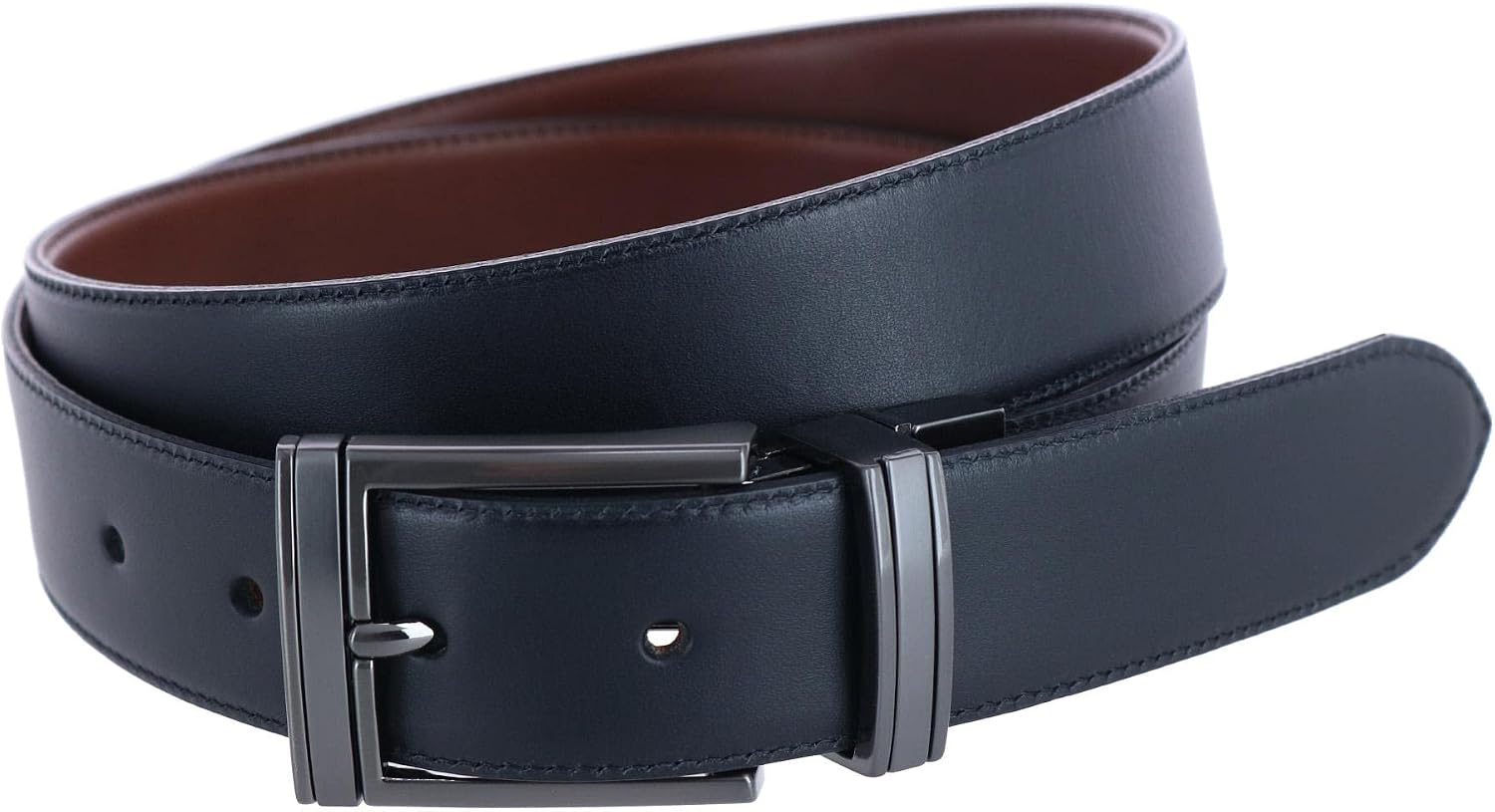 Trafalgar Men's Maverick 32mm Reversible Leather Dress Belt