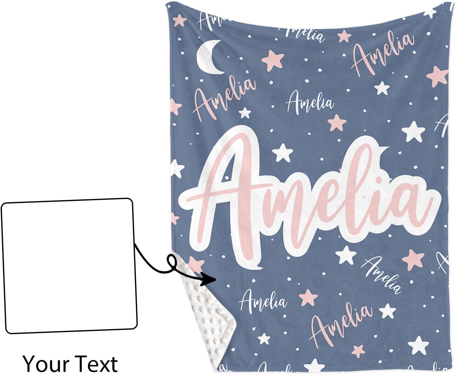 TOOTANN Custom Baby Crib Bedding Set, 5 Pcs Personalized Name Baby Crib Sheets for Kid Toddler Infant, Light Blue Starry Sky and Stars Nursery Bedding Set