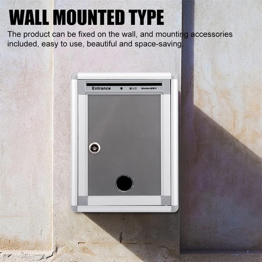 Post Box Parcel Mailbox Aluminum Alloy Retro Mail Letter Lockable Garden Wall Mounted