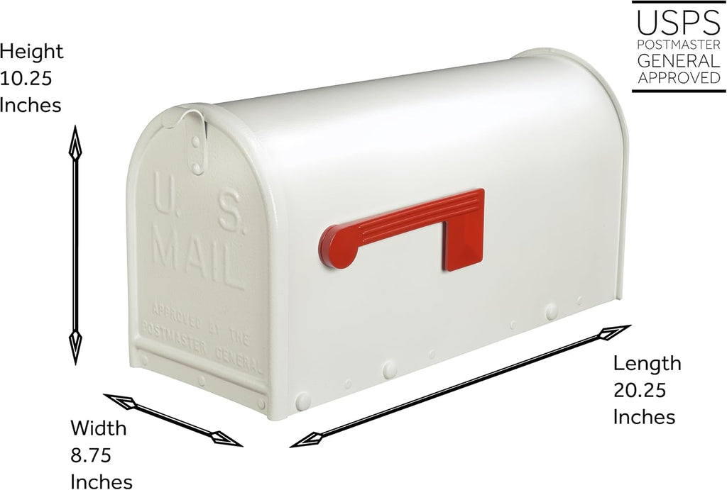 Janzer Mailbox - Textured White - Large