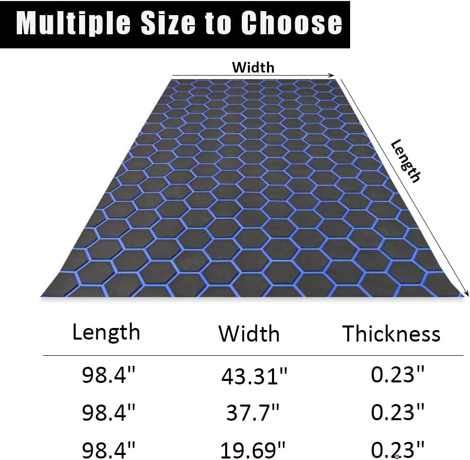 43.31' /37.7' New Hexagon EVA Self-Adhesive Boat Flooring and Decorative Fish for Yacht Pool Boat Flooring Sheet Thick Non-Skid mat