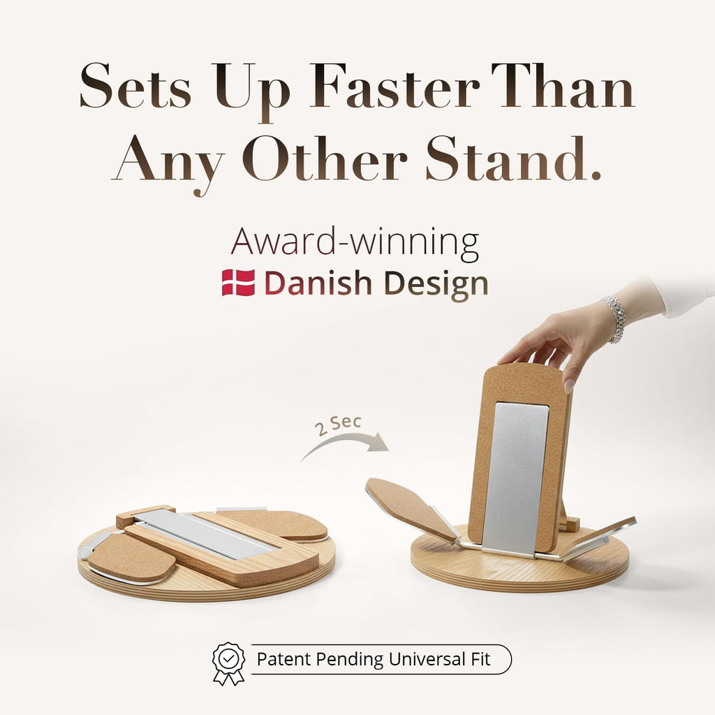 NordicStand Foldable Wooden Guitar Stand – Universal Floor Stand for Acoustic, Electric, Bass & Ukulele | Portable, Foldable & Eco-Friendly (Walnut)