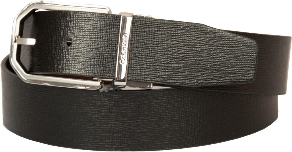 Calvin Klein Men's belt CK shortenable and reversible leather article ZM0ZM02146 high cm. 3,2