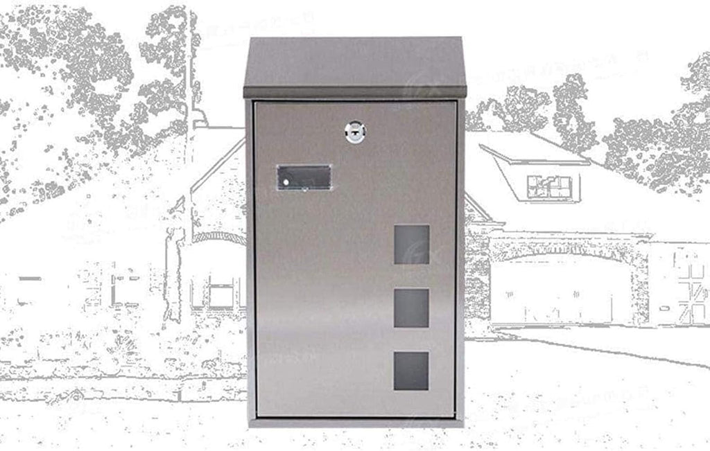 Weatherproof Outside Stainless Steel Postbox, Secure Letterbox Mailboxes Letter Box