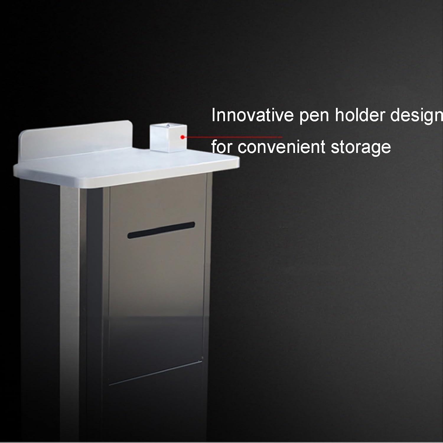 Locking Steel Plate Mailbox Plastic Spraying Process Home Standing Mailboxes Top with Pen Holder Design Outdoor Rainproof Parcel Boxes