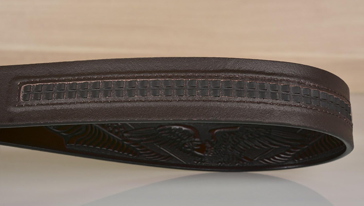 Mens Ratchet Leather Belt, Genuine Leather belts, Engraved Vintage Dragon Eagle Tiger Buckle, Business leisure belt