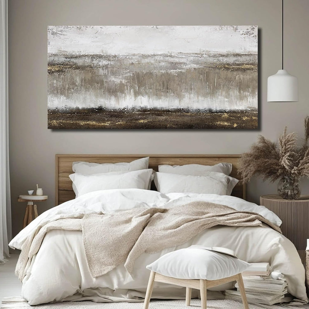 Artexist Canvas Wall Art - Abstract Wall Decor for Living Room - Grey Pictures Black and White Artwork for Walls Posters Aesthetic Office Home Bederoom Decorations 29x58 in