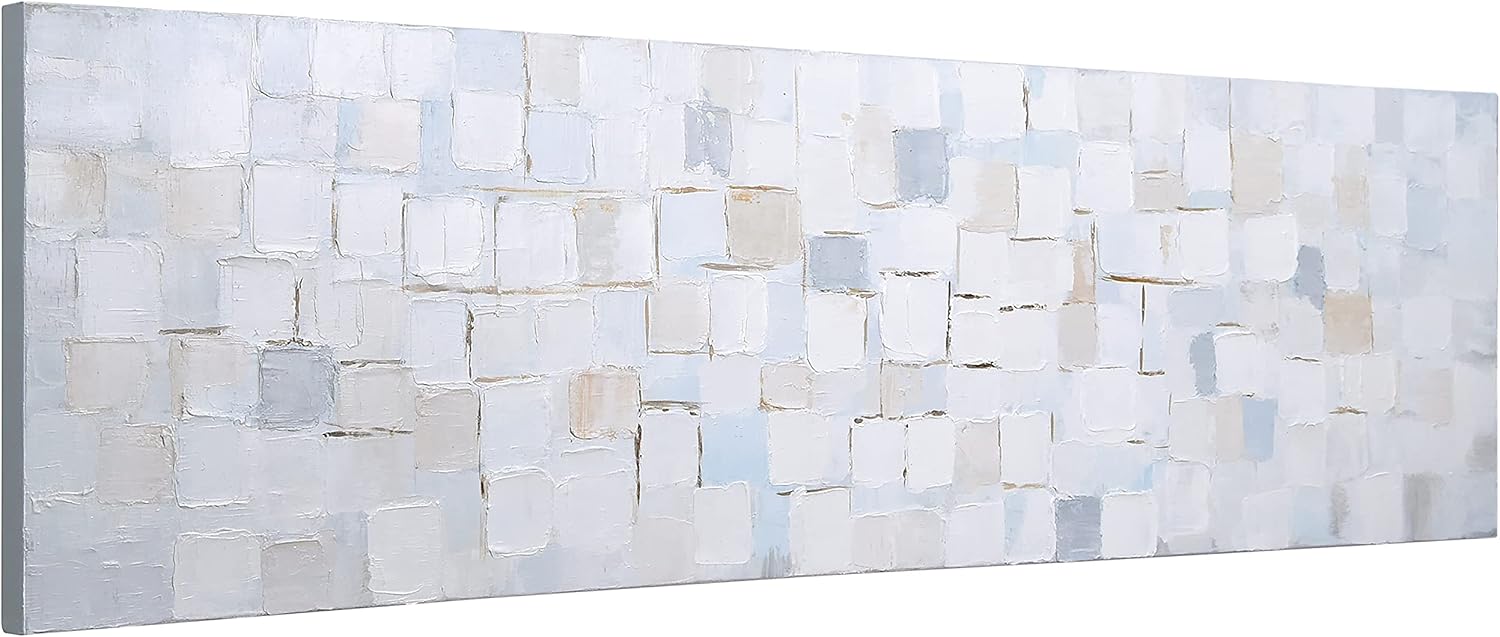 Empire Art Direct Abstract Wall Art Textured Hand Painted Canvas by Martin Edwards, Unframed, 20' x 72', Frozen Tundra
