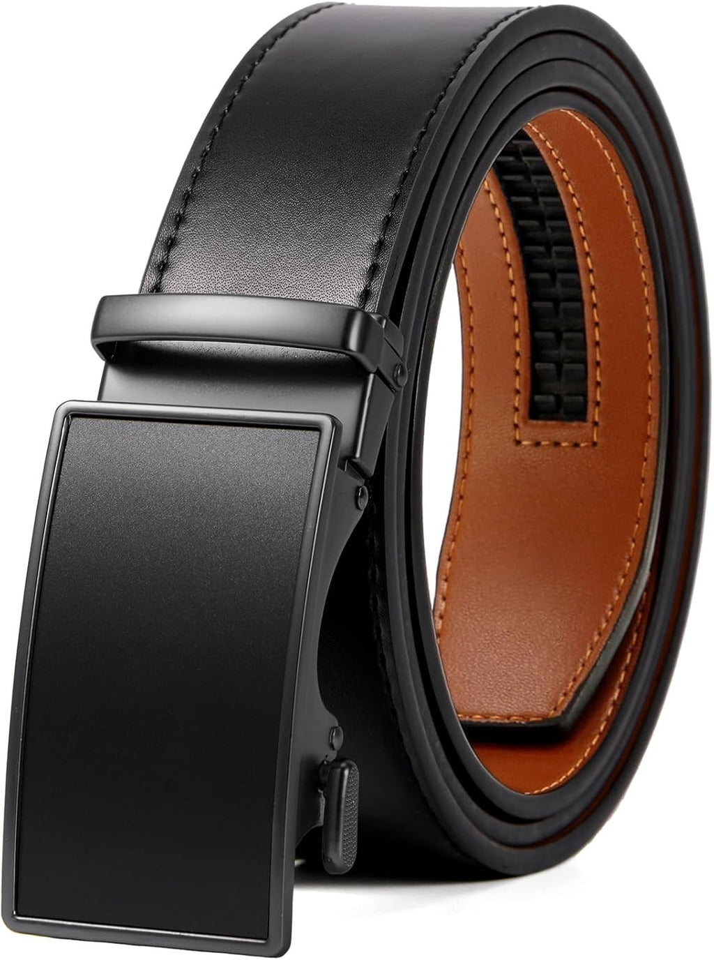 Classic Genuine Leather Men's Ratchet Belt Dress Casual Adjustable Trim-to-Fit Gift