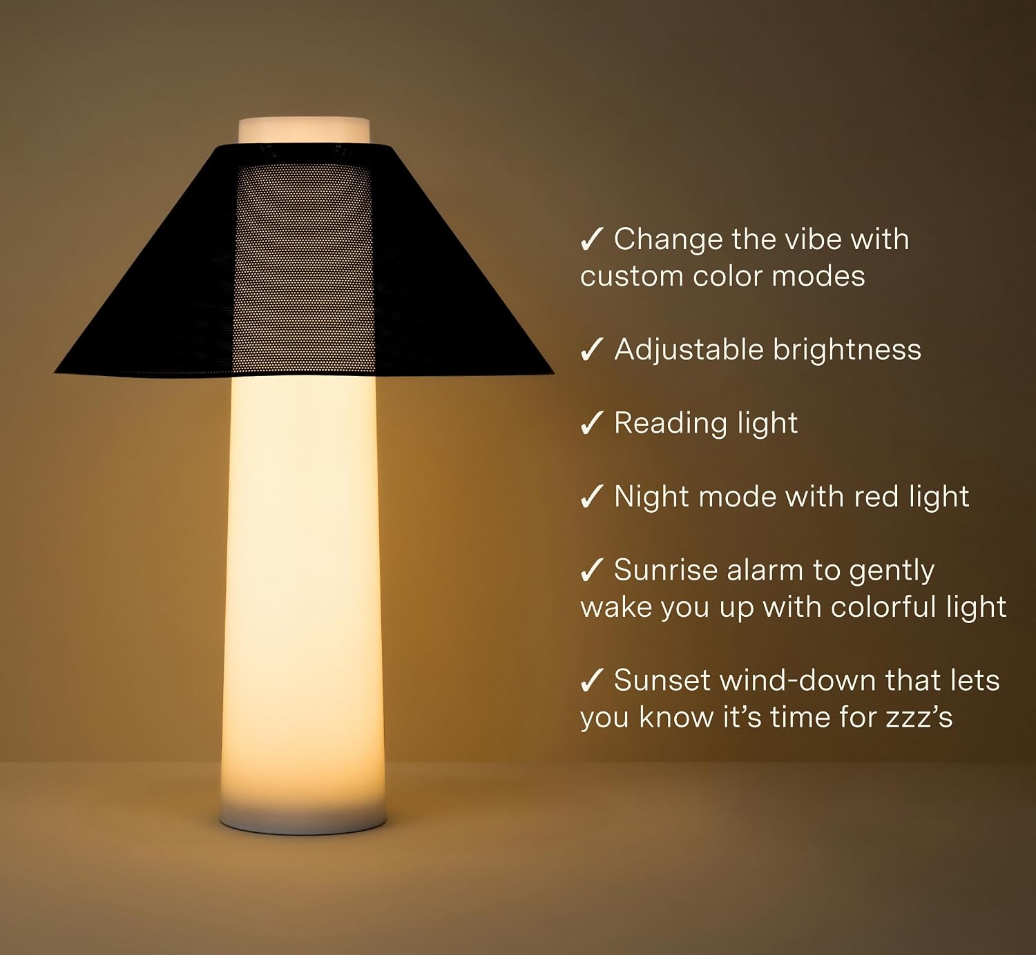 Loftie Smart Lamp - Sunrise Alarm, Wake-Up Light, Custom Color Modes, Nightstand Lamp Room Decor, Red Lights for Sleep, Morning & Evening Routines, Modern Table Lamps for Bedroom Decor (Pistachio)