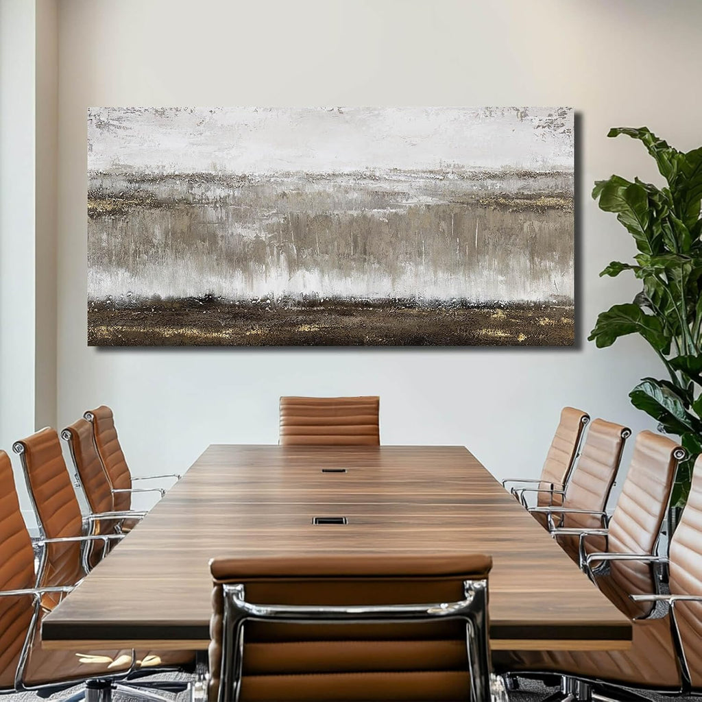 Artexist Canvas Wall Art - Abstract Wall Decor for Living Room - Grey Pictures Black and White Artwork for Walls Posters Aesthetic Office Home Bederoom Decorations 29x58 in