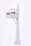 Locking Decorative Residential Curbside Cast Aluminum Mailbox White Authentic * Original * Exclusive