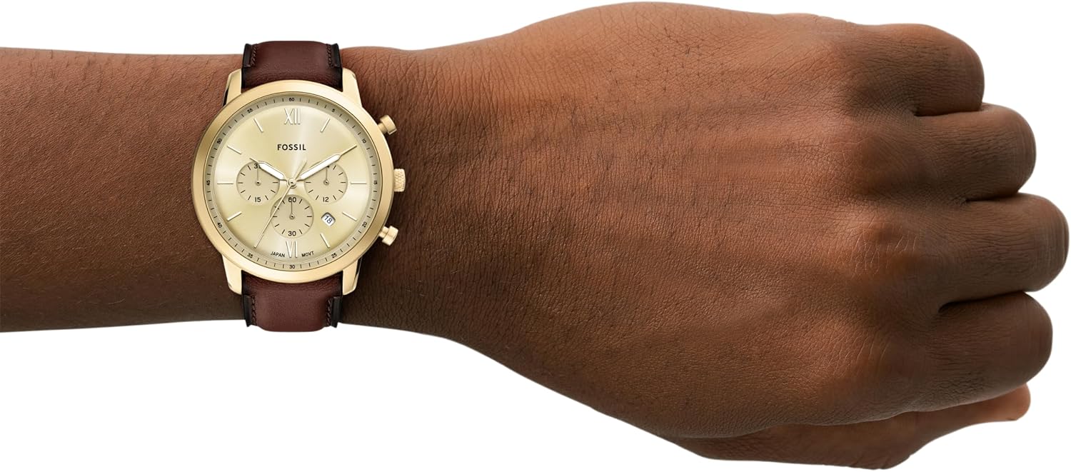 Fossil Men's Watch, Neutra Quartz Stainless Steel Chronograph Watch for Men