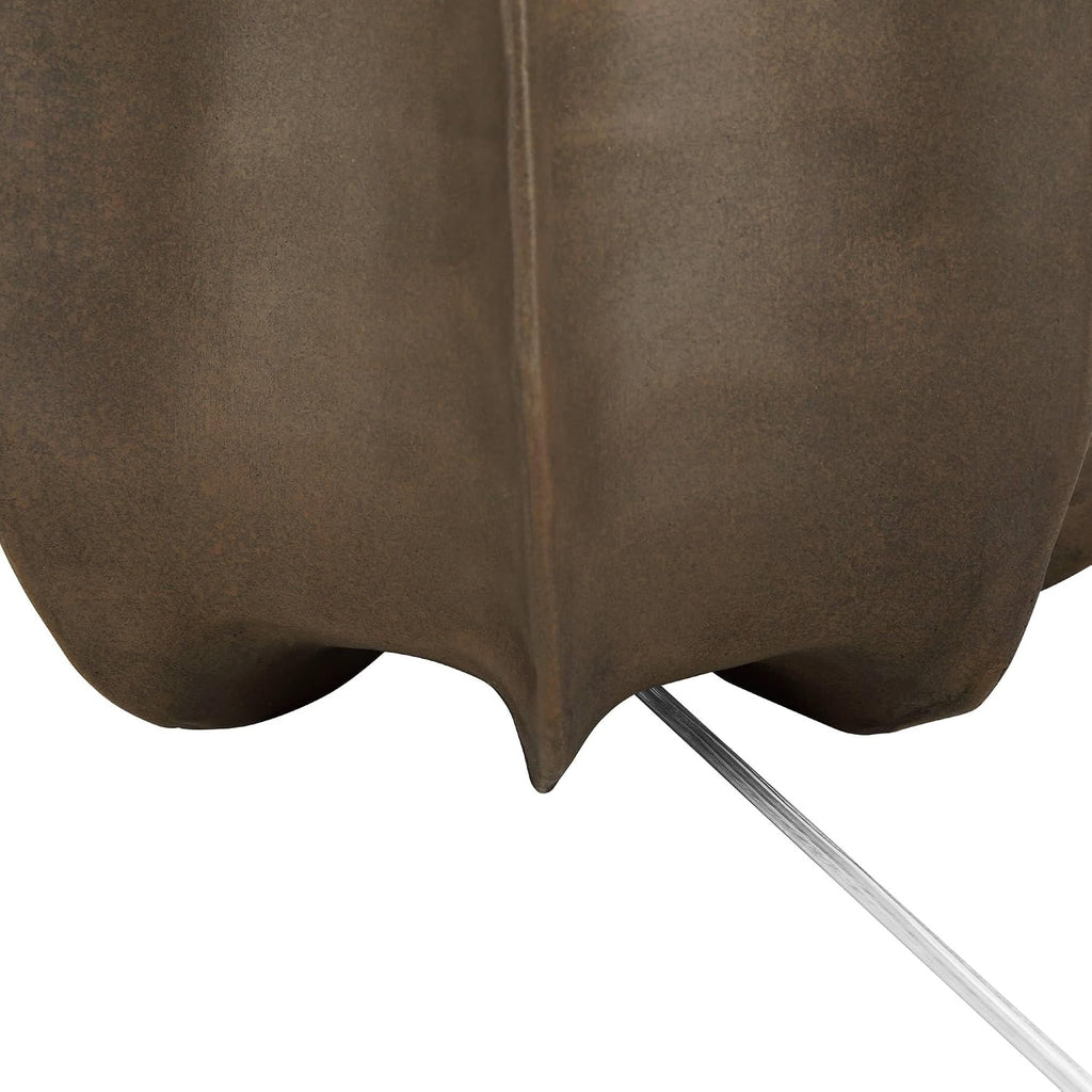 360 Lighting Calabasa 30' Tall Large Modern End 3-Way Table Lamp Chocolate Brown Finish Single Fabric White Shade Living Room Bedroom Bedside Nightstand House Office Home Reading Kitchen Entryway