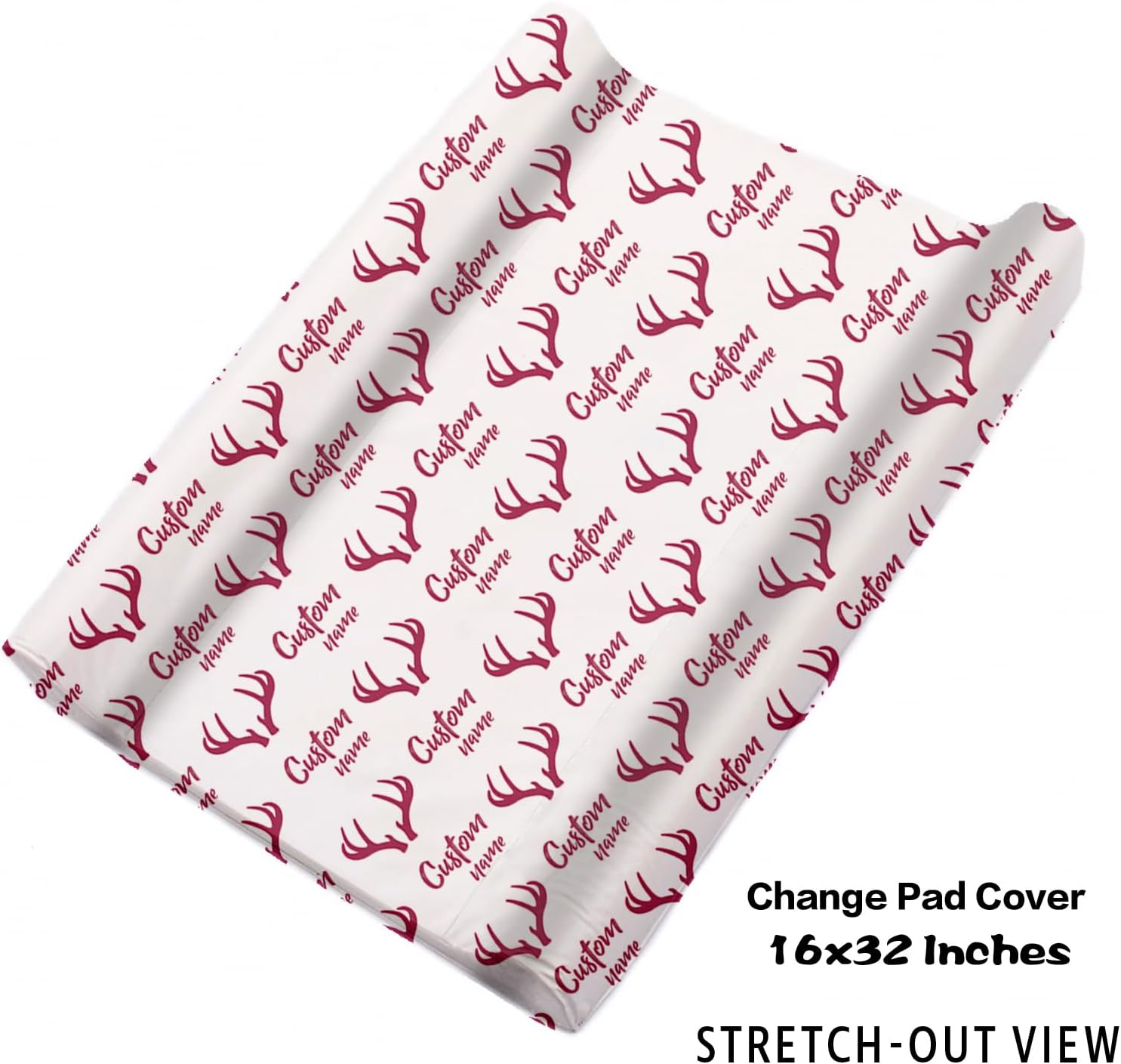 Personalized Crib Bedding Set for Baby Girls, Custom Name Baby Crib Sets 5-Pcs - Toddler Double Layer Blanket Fitted Sheet Changing Pad Cover Rug Wall Art Set, Sika Deer Theme Nursery Décor