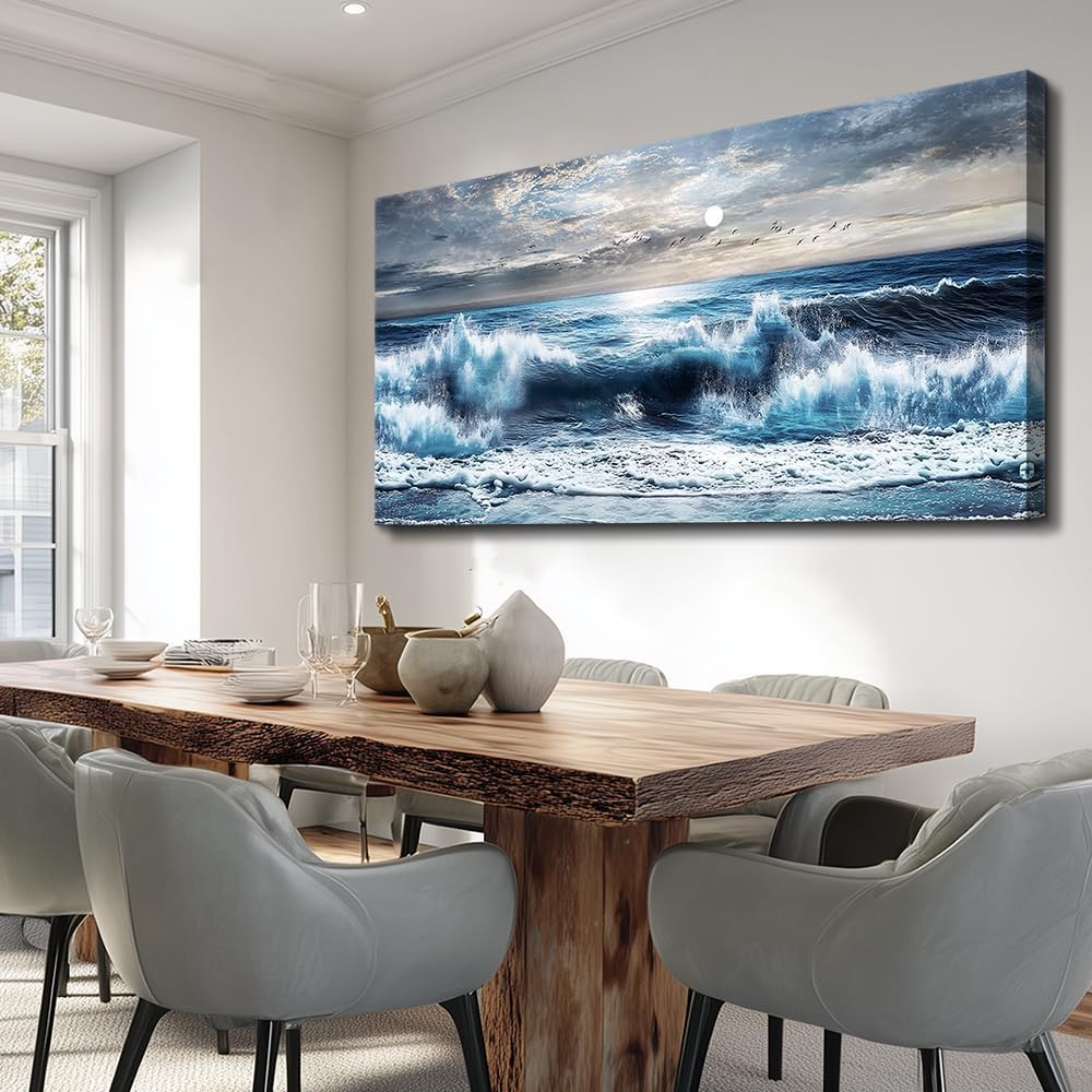 ERQINHUA Large Canvas Wall Art For Living Room Wall Decor For Office Bedroom Mural Wall Pictures Artwork Marine Landscape Painting Hotel Room Aesthetic Printed picture artworks Home Decor 30'x60'