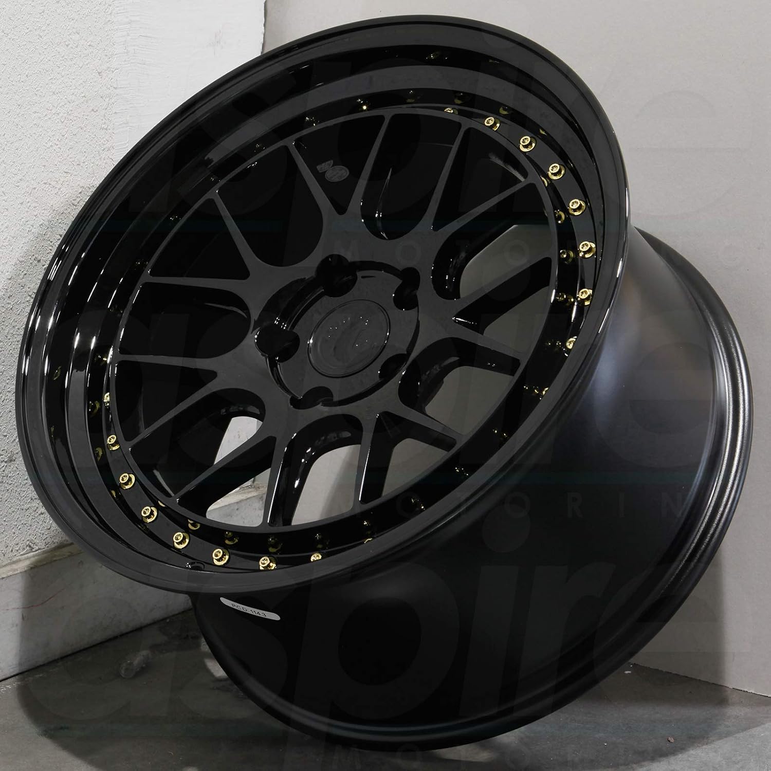 AodHan DS06 Wheel - Gloss Black W/Gold Rivets: 19x9.5 Wheel Size; 5x114.3 Lug Pattern; 73.1mm Hug Bore; 22mm Off Set.