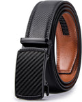 Classic Genuine Leather Men's Ratchet Belt Dress Casual Adjustable Trim-to-Fit Gift