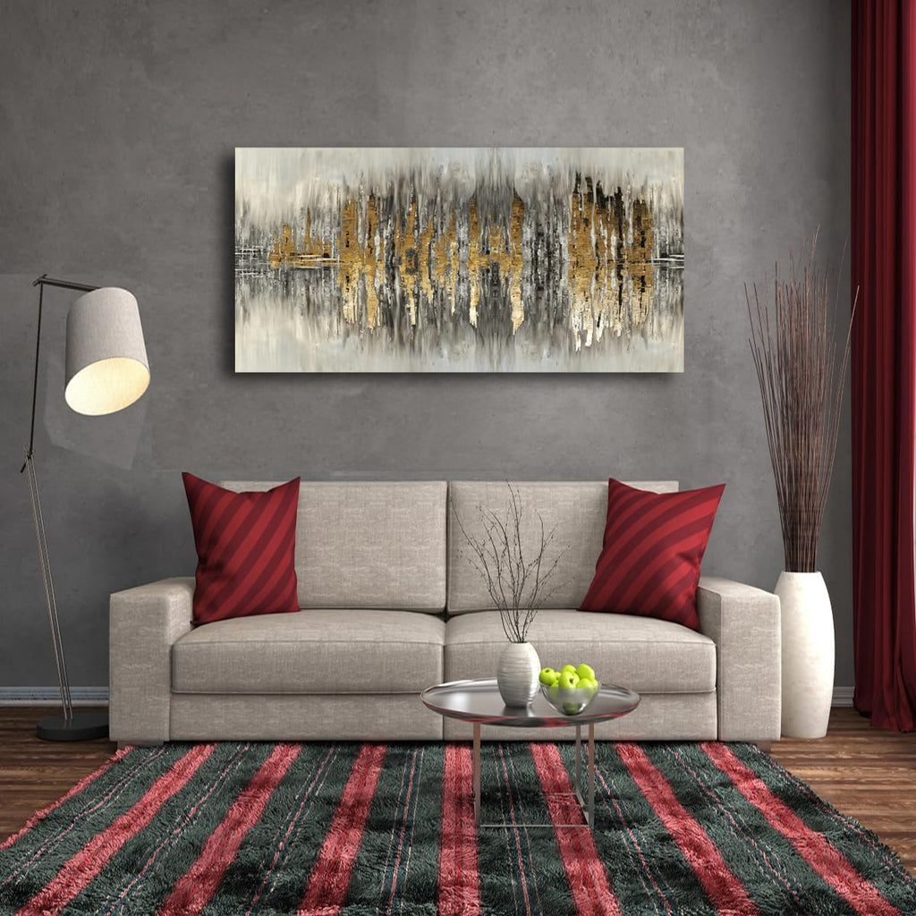Color Block Abstract Pictures Canvas Wall Art for Living room Bedroom Wall Decor,Picture Wall Art Print Paitnings for home Decor,Morden Artwork Line Drawing Canvas Art Stretched -70x35inches