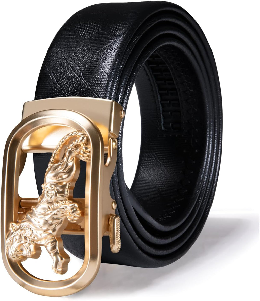 Slide Adjustable Genuine Leather Belt Men Dress Casual Trim-to-Fit Executive Classic Gift.