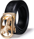 Slide Adjustable Genuine Leather Belt Men Dress Casual Trim-to-Fit Executive Classic Gift.
