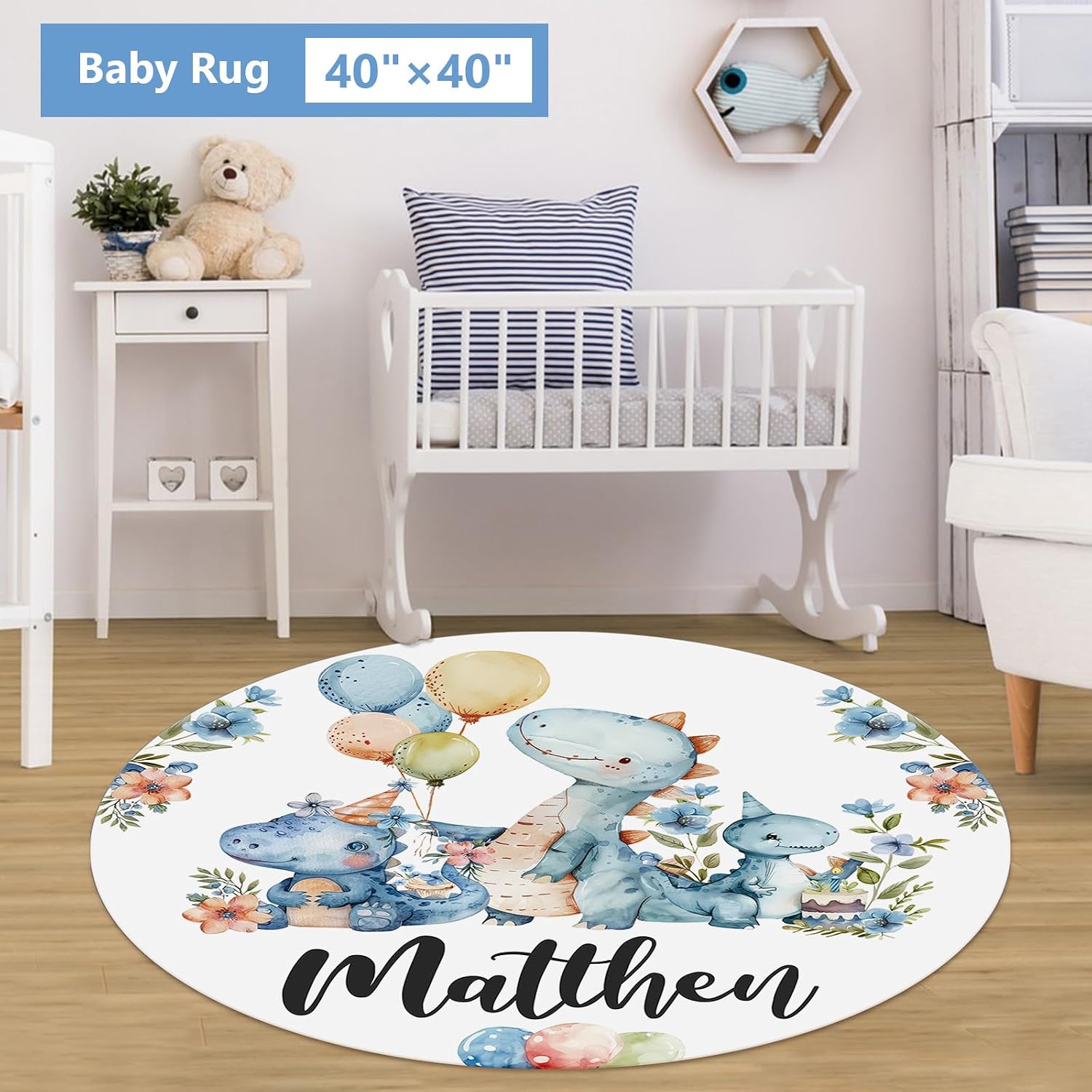 KAINSY Custom Crib Bedding Set 5 Piece for Baby Boys – Personalized Dinosaur Theme, Newborn Sleep Set, Nursery Decor, Toddler Room Essentials, Infant Sleep, Baby Room Accessories, Baby Gift