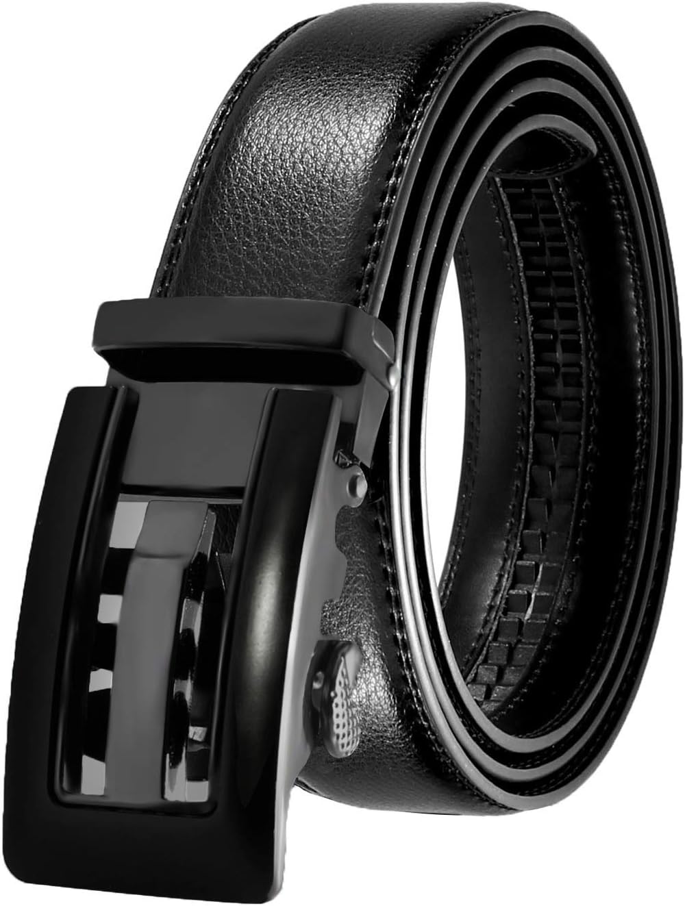 Micro-Adjust Slide Ratchet Genuine Leather Belt Men Dress Pants Shirt Executive Gift.
