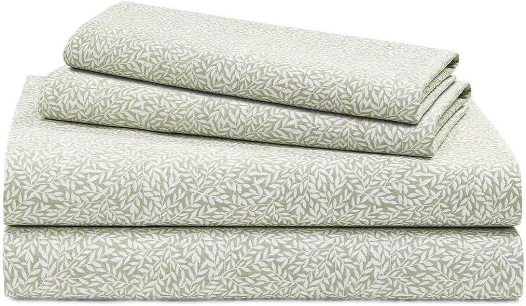 Lauren Ralph Lauren Leaf 230-Thread-Count 100% Cotton Sheet Set (Green, California King)