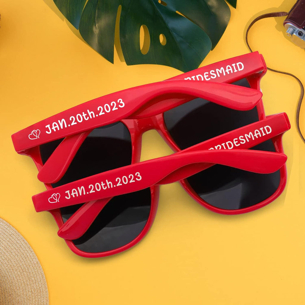 Custom Sunglasses for Wedding Party Favors, Personalized Sunglasses bulk for Men Groomsmen Adults Women