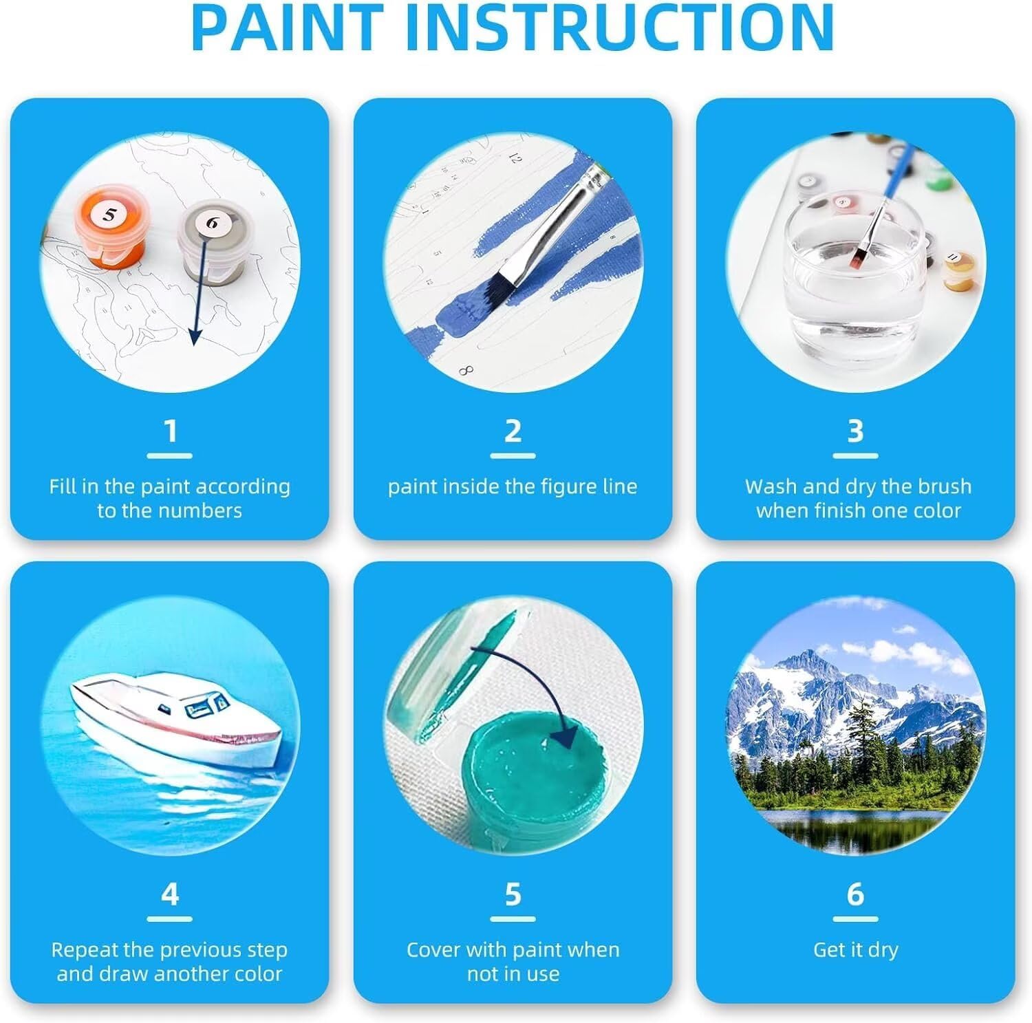 Landscape Paint by Numbers Golden Gate Bridge Paint by Numbers Kit for Adults, Pre Drawn Canvas Painting Kits with 3 Paintbrushes and Acrylic Oil Painting, Hobbies for Women 40x53in (with Frame) -t388