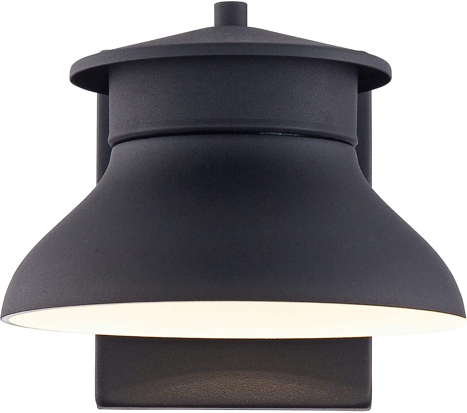 John Timberland Danbury Farmhouse Industrial Rustic Outdoor Barn Light Fixture Black LED Dusk to Dawn 6' for Exterior Deck House Porch Yard Patio Outside Garage Front Door Garden Home Roof