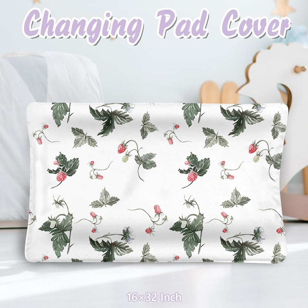 Custom Baby Crib Bedding Set, 5 PCS Personalized Name Baby Crib Sets for Girls Boys, Green Animals Theme Nursery Bedding Sets for Infant Toddler, Double Layer Flannel Bed Set Customized Gifts