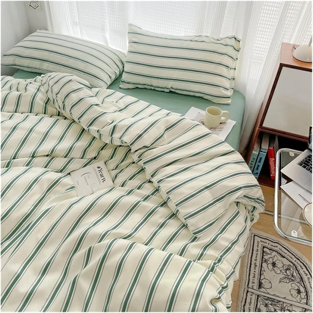 ADovz Pure Cotton Duvet Cover Bed Sheet Pillow Case 4pcs Bedding Set Soft Comforter Quilt Cover Sleeping Naked Bed Linen,Bed Sheets