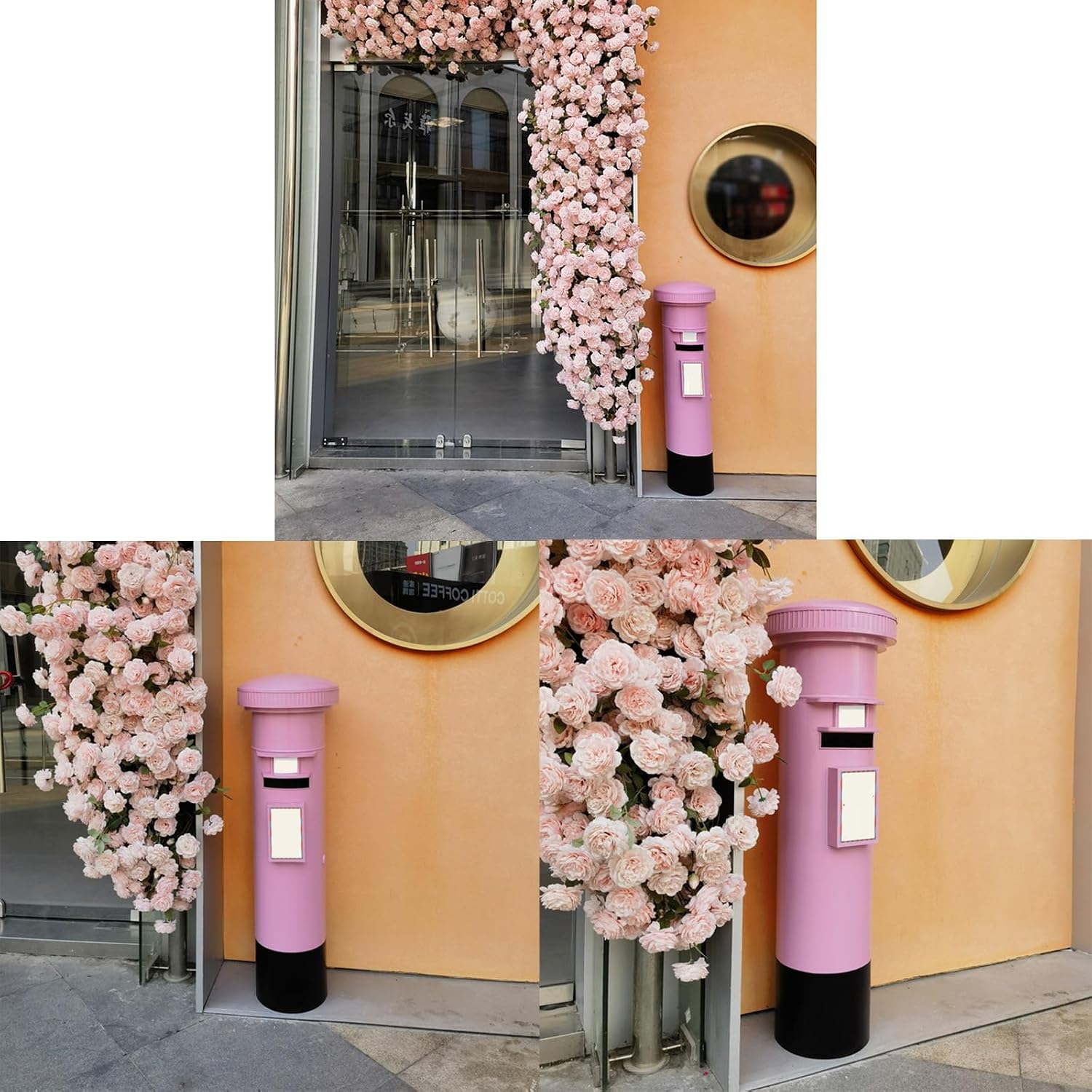 Locking Metal Mailbox 47.2' Tall Mailbox Rear Opening Door Outdoor Rainproof Parcel Boxes with Rain Strip Multiple Color Options