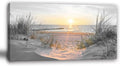 Yxbhhym-Large Wall Decor Living Room Black and White Sunset Beach Prints Art Ocean Picture Coastal Decor Seascape Artwork Sea Painting Poster Bedroom Wall Art Framed Office Home Decoration