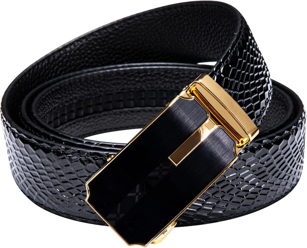 Slide Adjustable Genuine Leather Belt Men Dress Casual Trim-to-Fit Executive Classic Gift.