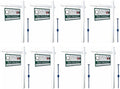 4Ever Products Vinyl PVC Real Estate Sign Post - White - 6' Tall Post White 47' Arm - 8 Pack