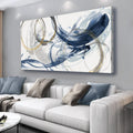 Sxurmtiie Canvas Wall Art Abstract Art Paintings Blue Fantasy Colorful Graffiti on White Background 36inchx71inch Modern Artwork Wall Decor for Living Room Bedroom Kitchen