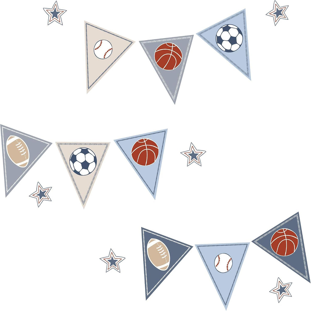 Lambs & Ivy Hall of Fame Sports Animals 5-Piece Crib Bedding Set - Gray/Blue