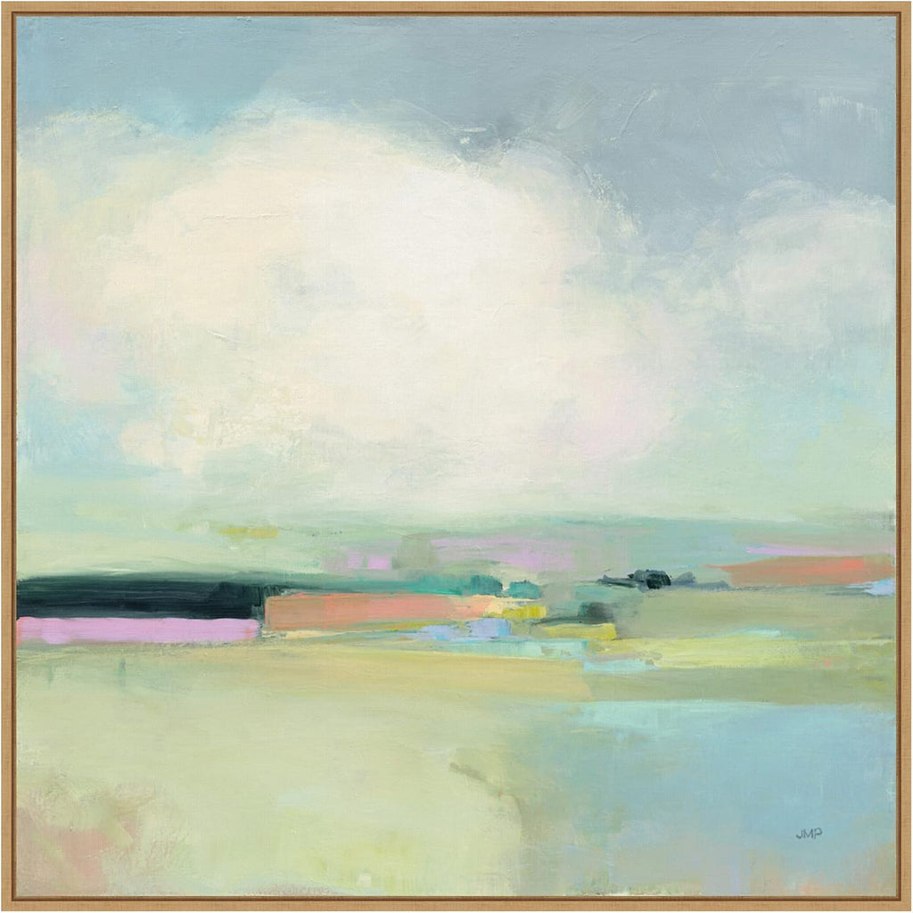 Amanti Art Framed Canvas Wall Art 30x30 Colorful Landscape by Julia Purinton, Framed Wall Art Canvas, Abstract Artwork, Modern Contemporary Decor, Large Poster Painting for Living Room, Bedroom