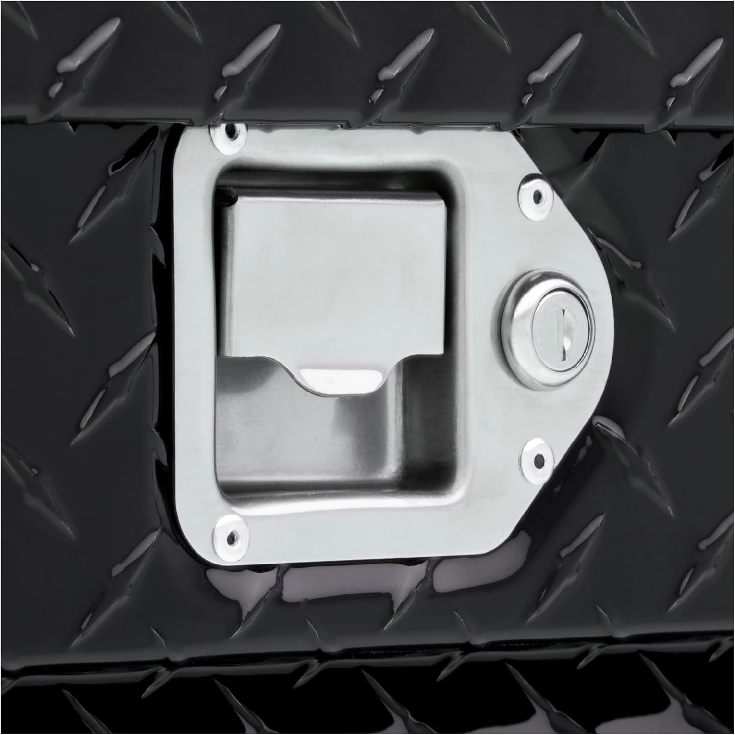 UWS TBS-63-A-LP-BLK Black Single Lid Low Profile Aluminum Toolbox with Beveled Insulated Lid