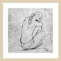 Amanti Art Framed Wall Art Print 21x21 Nude Sketch I by Patricia Pinto, Abstract Wall Art, Modern Contemporary Decor, Medium Poster Painting Artwork for Living Room, Bedroom, Bathroom, Kitchen,